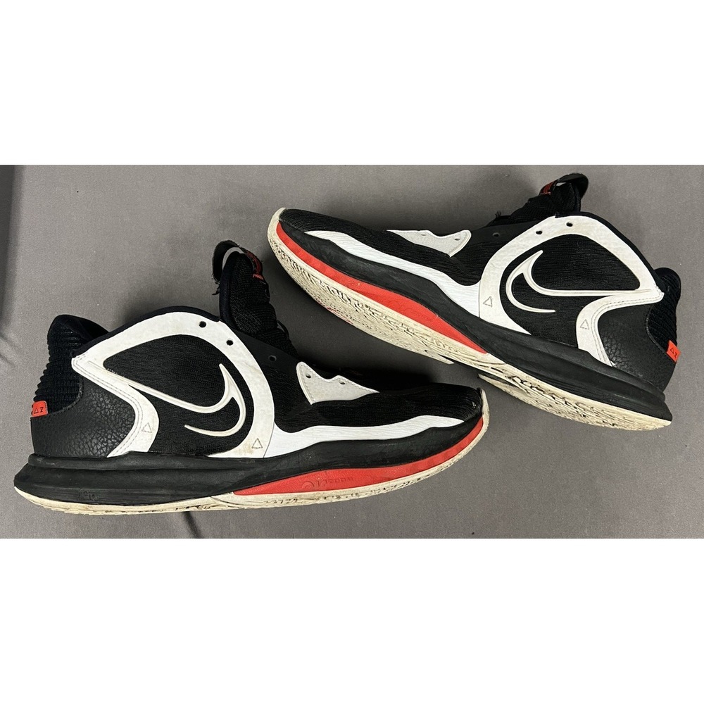 Nike Kyrie Irving 5 Low Dominoe Black White Chile Red Size 9.5 DJ6012-001